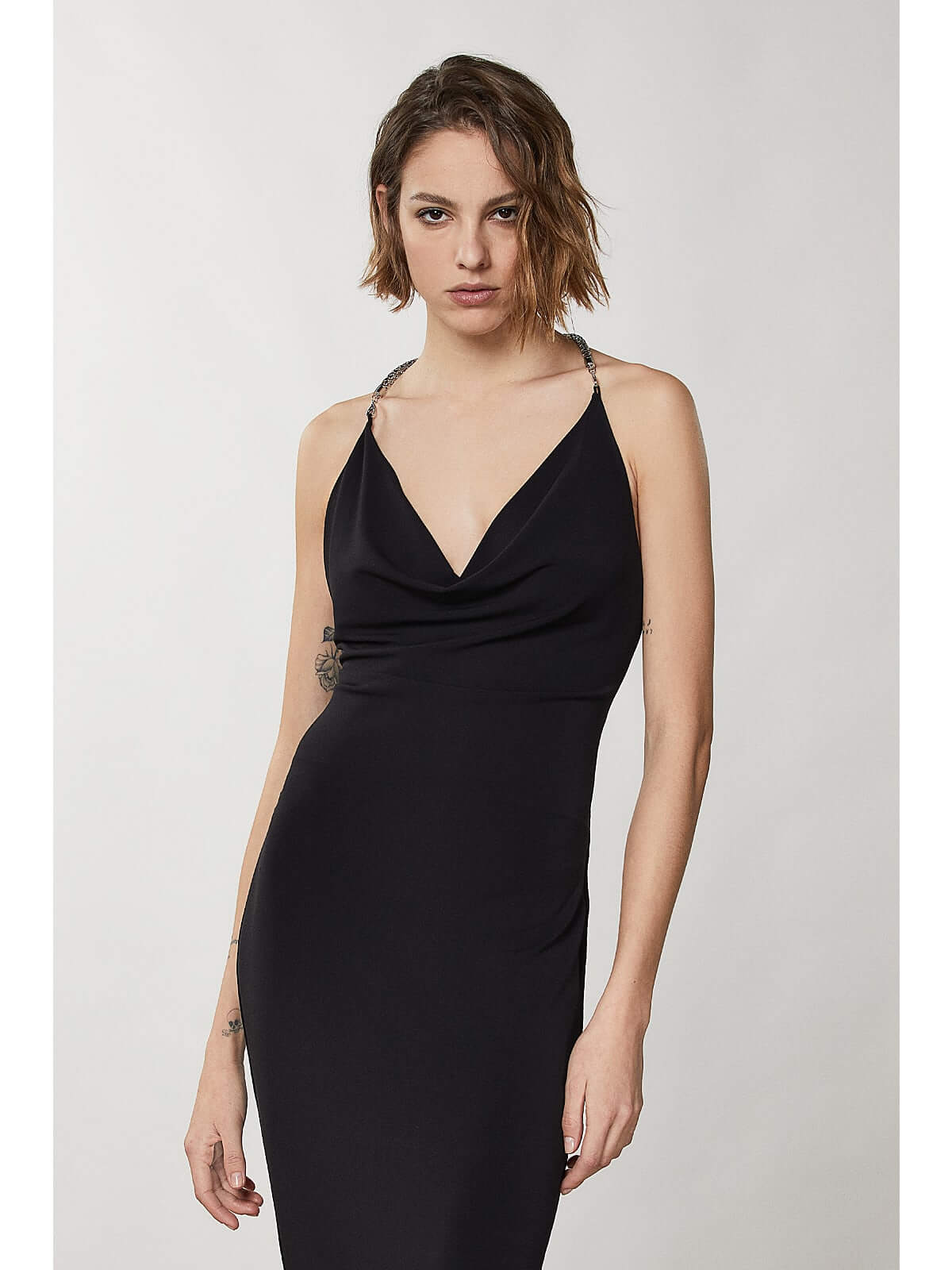 Open-Back Black Dress | Patrizia Pepe
