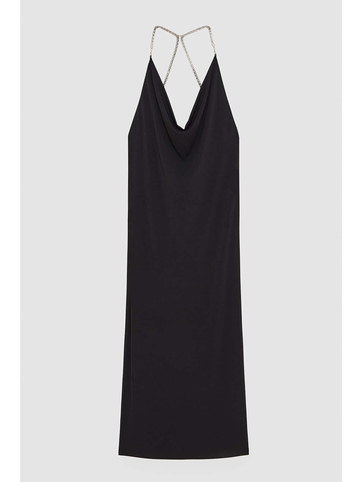 Open-Back Black Dress | Patrizia Pepe