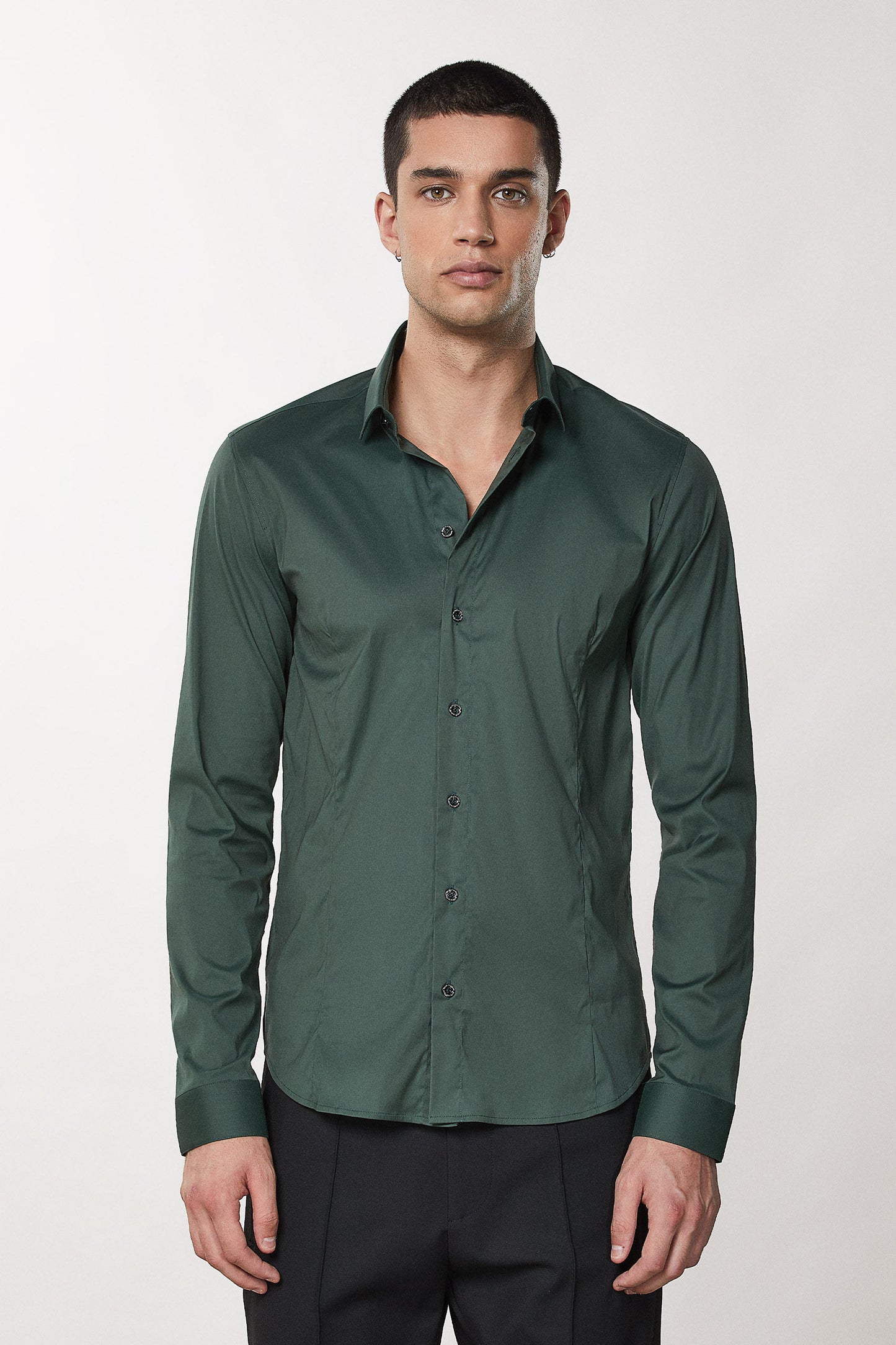 Musk Green Shirt Man