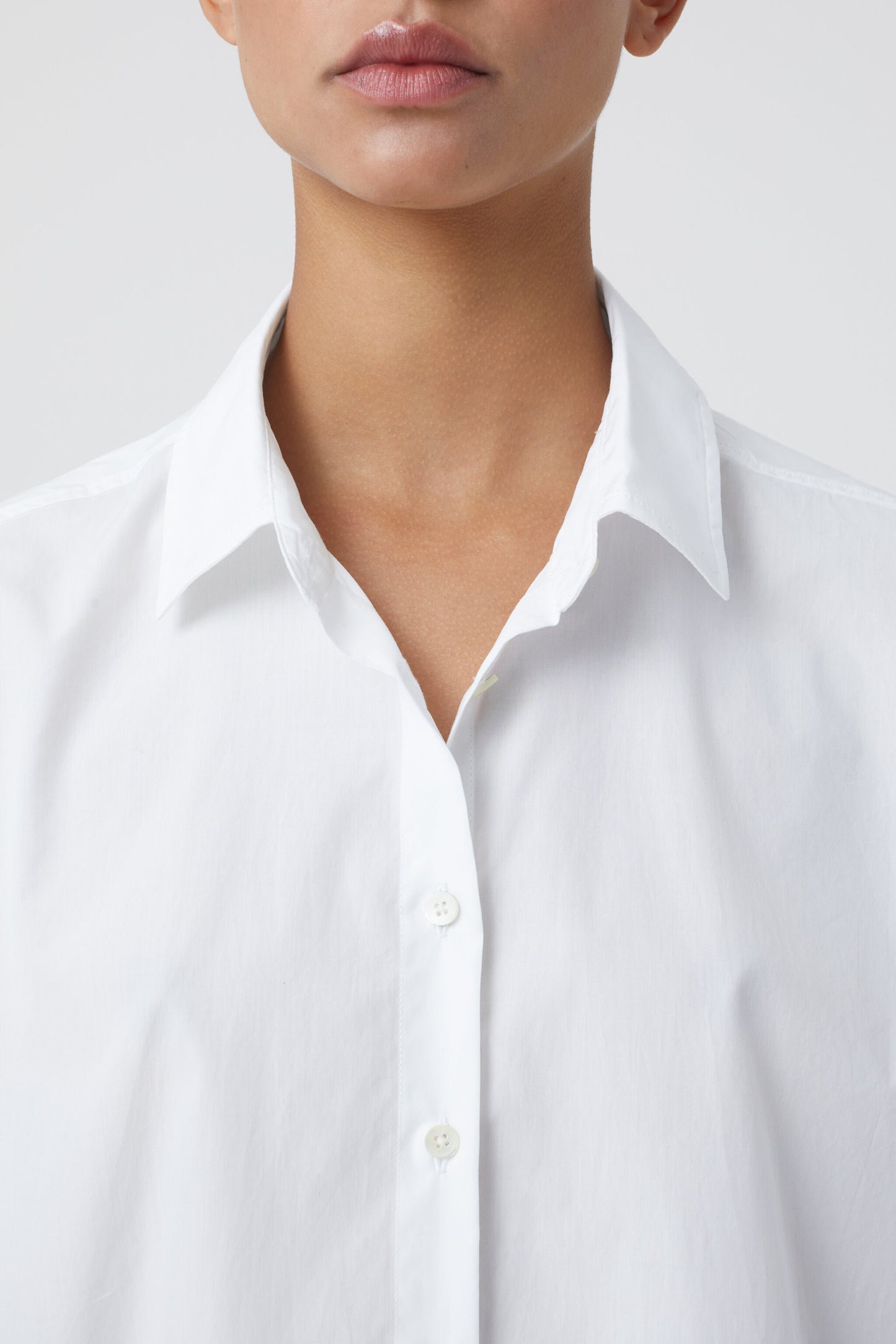 White Gathered Shirt