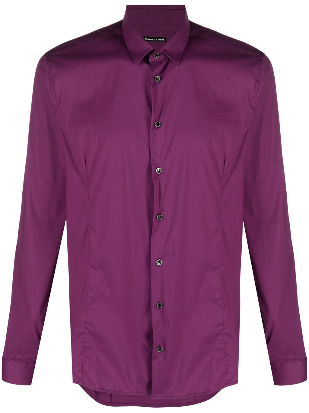 Elegant Mulberry Purple Cotton Blend Shirt