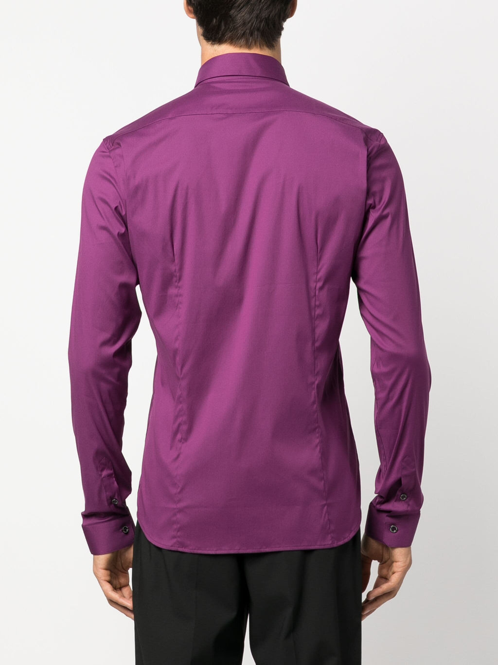 Elegant Mulberry Purple Cotton Blend Shirt