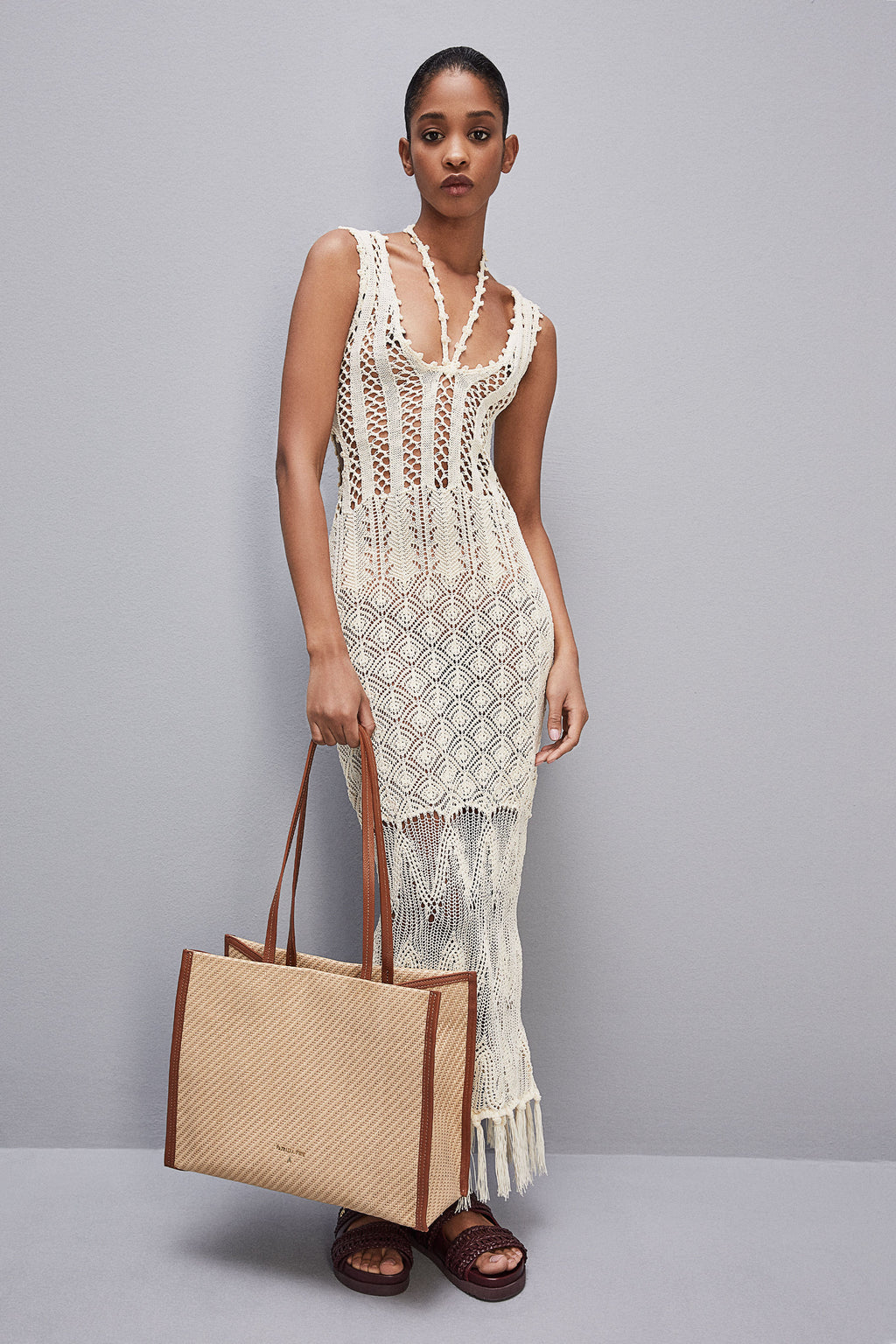 Woven fabric shopping bag