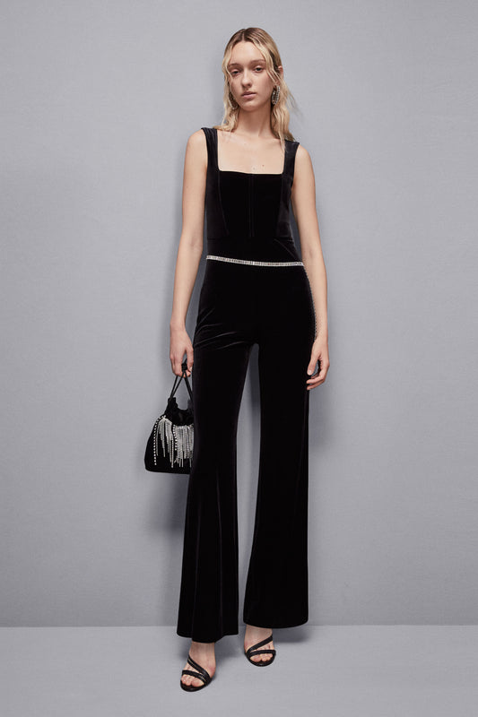 Essential velvet jumpsuit by Patrizia Pepe