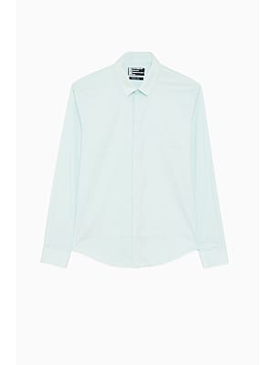 Loose fit shirt without pleats Opal Green