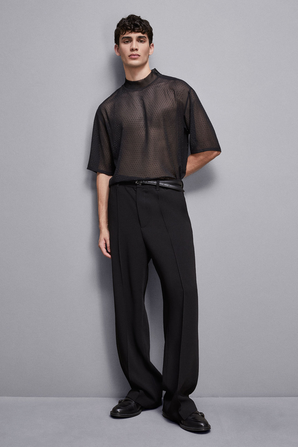 Ultra Black Shirt with Studs  by  Patrizia Pepe