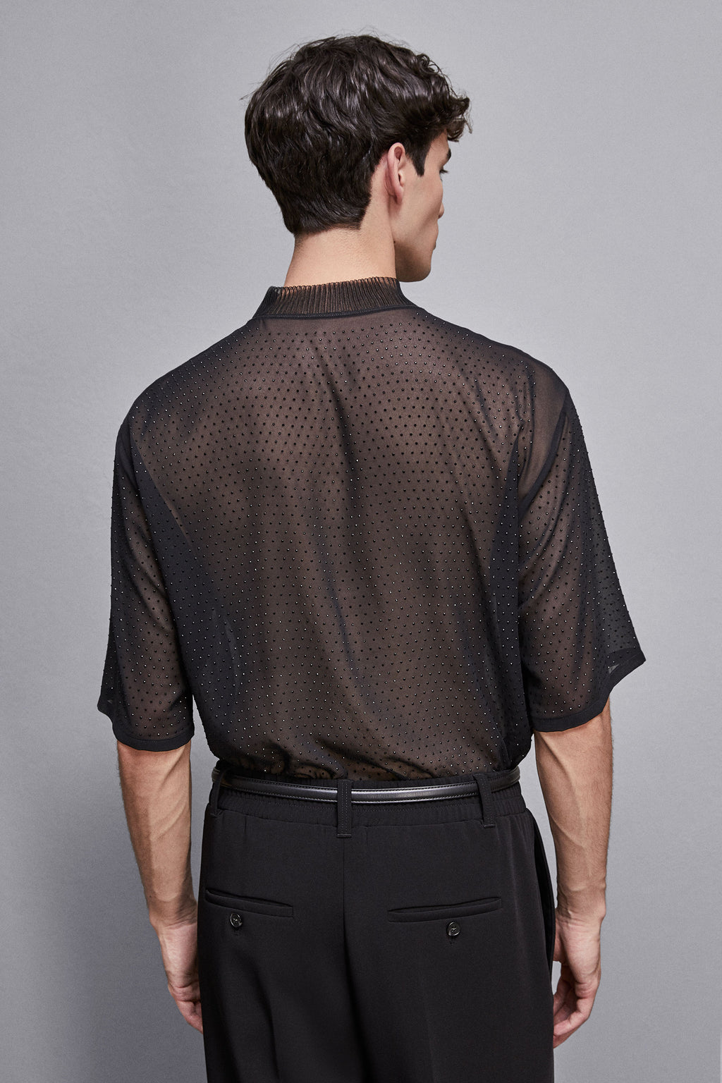 Ultra Black Shirt with Studs  by  Patrizia Pepe