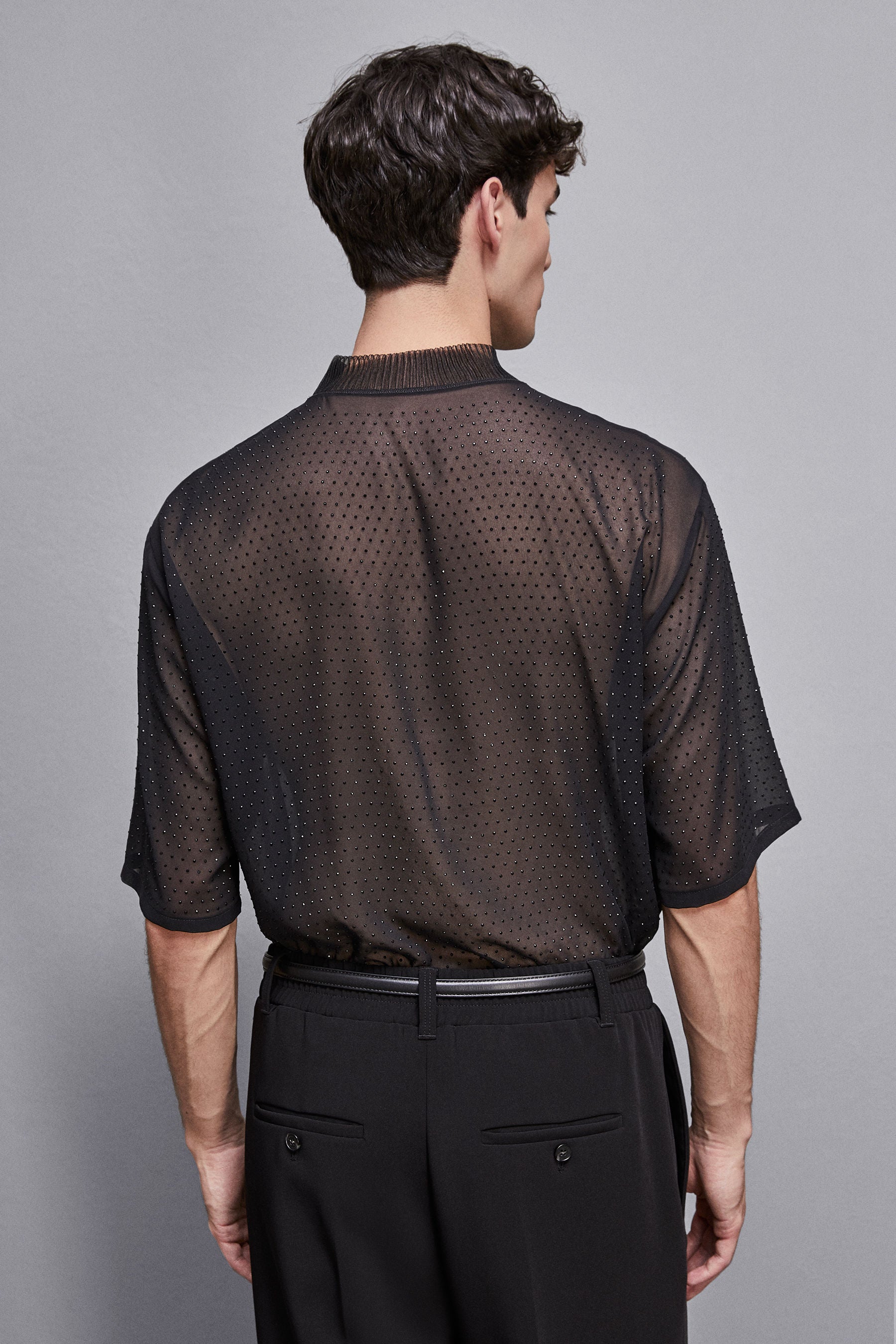 Ultra Black Shirt with Studs  by  Patrizia Pepe