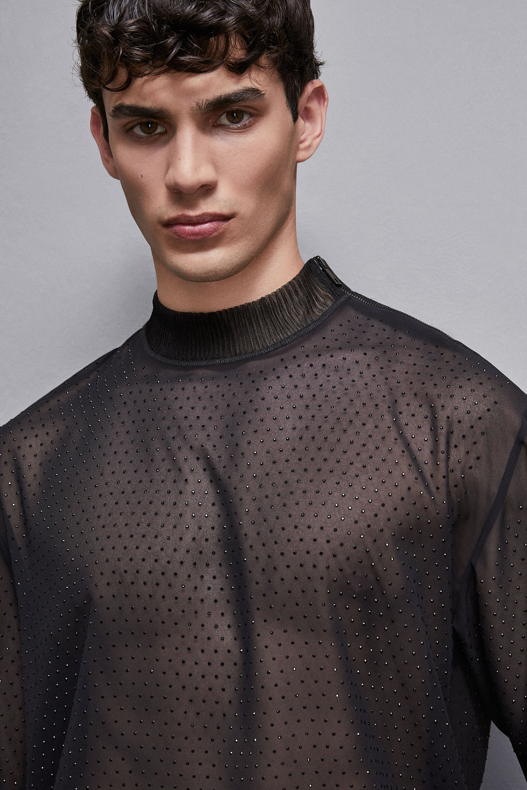 Ultra Black Shirt with Studs  by  Patrizia Pepe