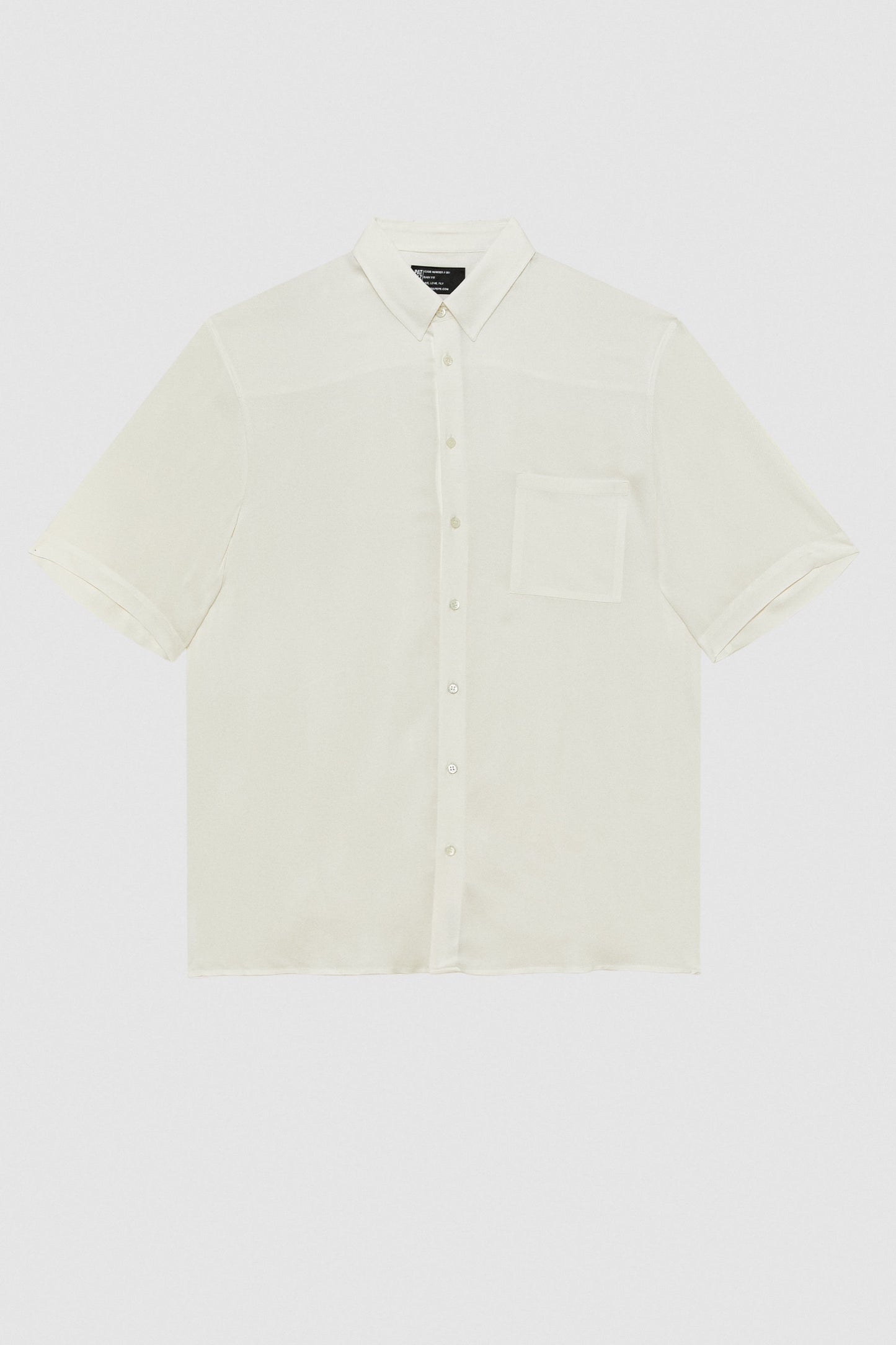 Short sleeve shirt in viscose twill