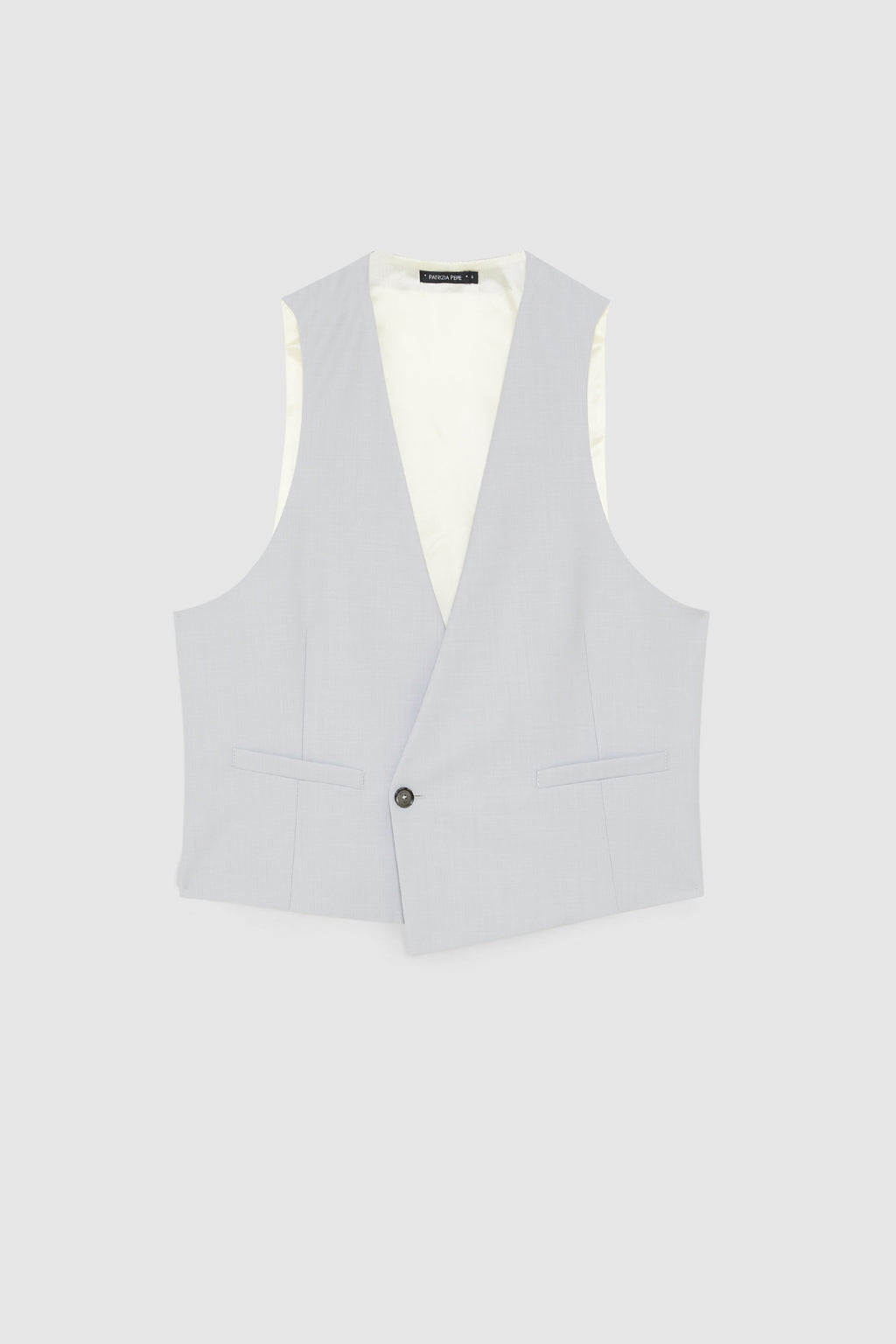 Vest with pockets in stretch wool