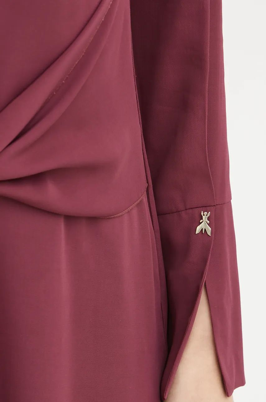 Dark plum Essential twill sash dress