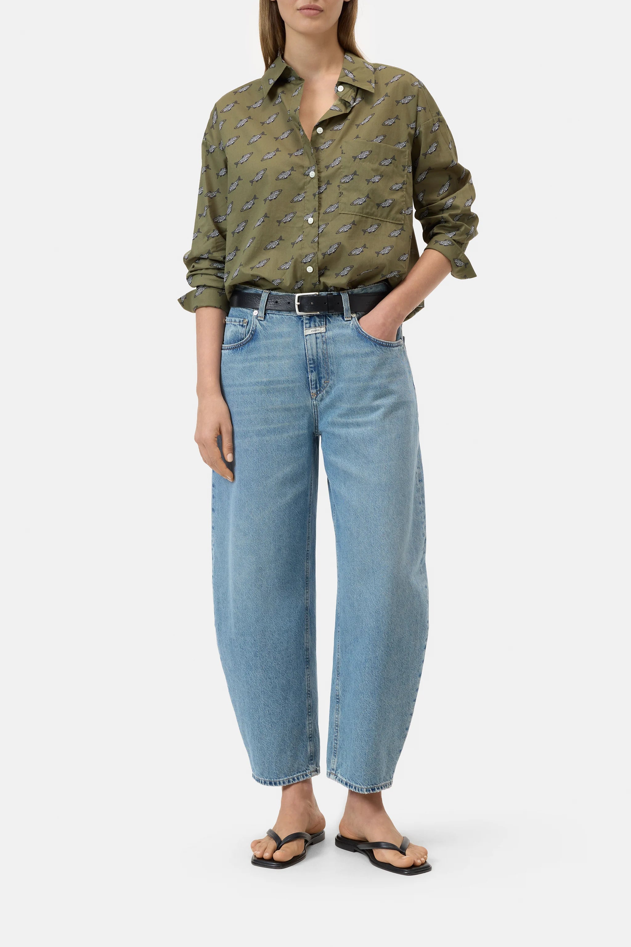 Oversized shirt made of cotton