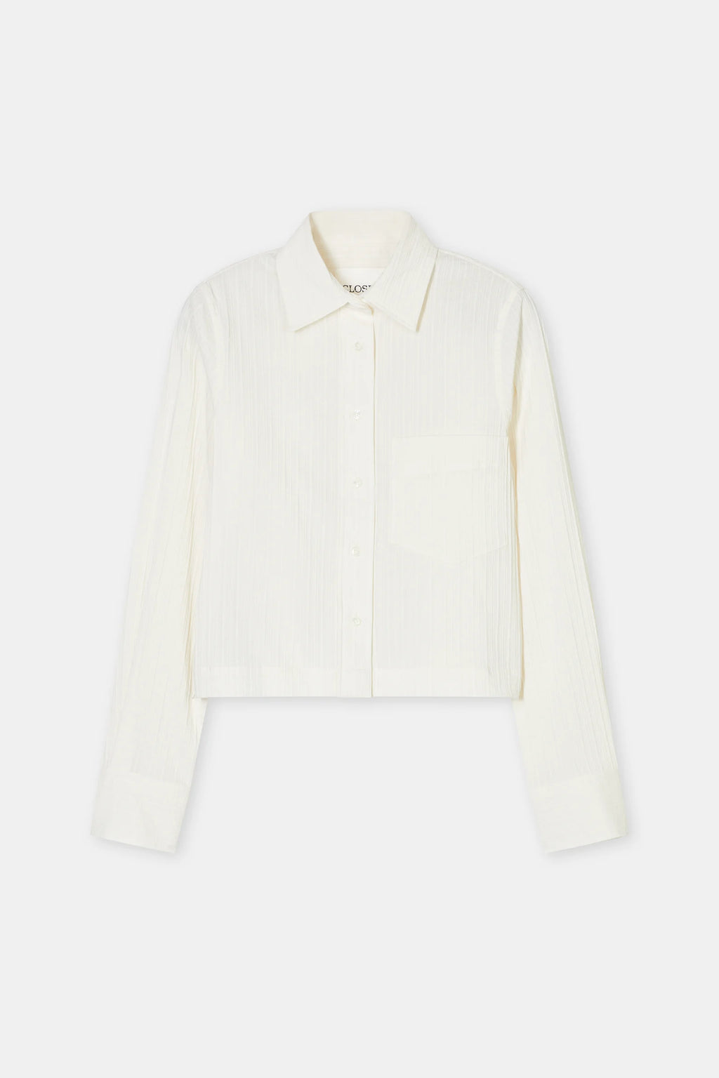 Cropped shirt made of cotton