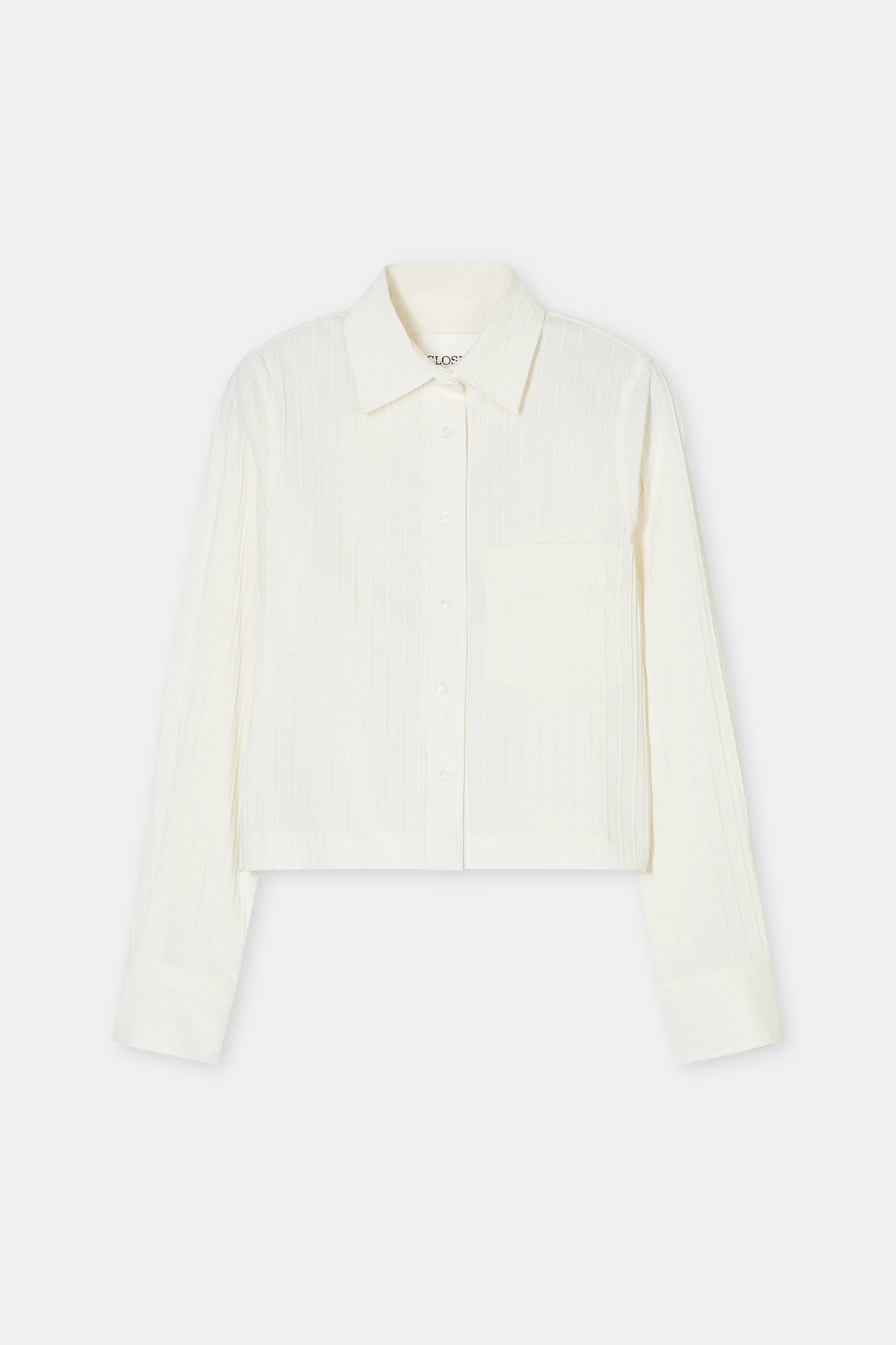 Cropped shirt made of cotton