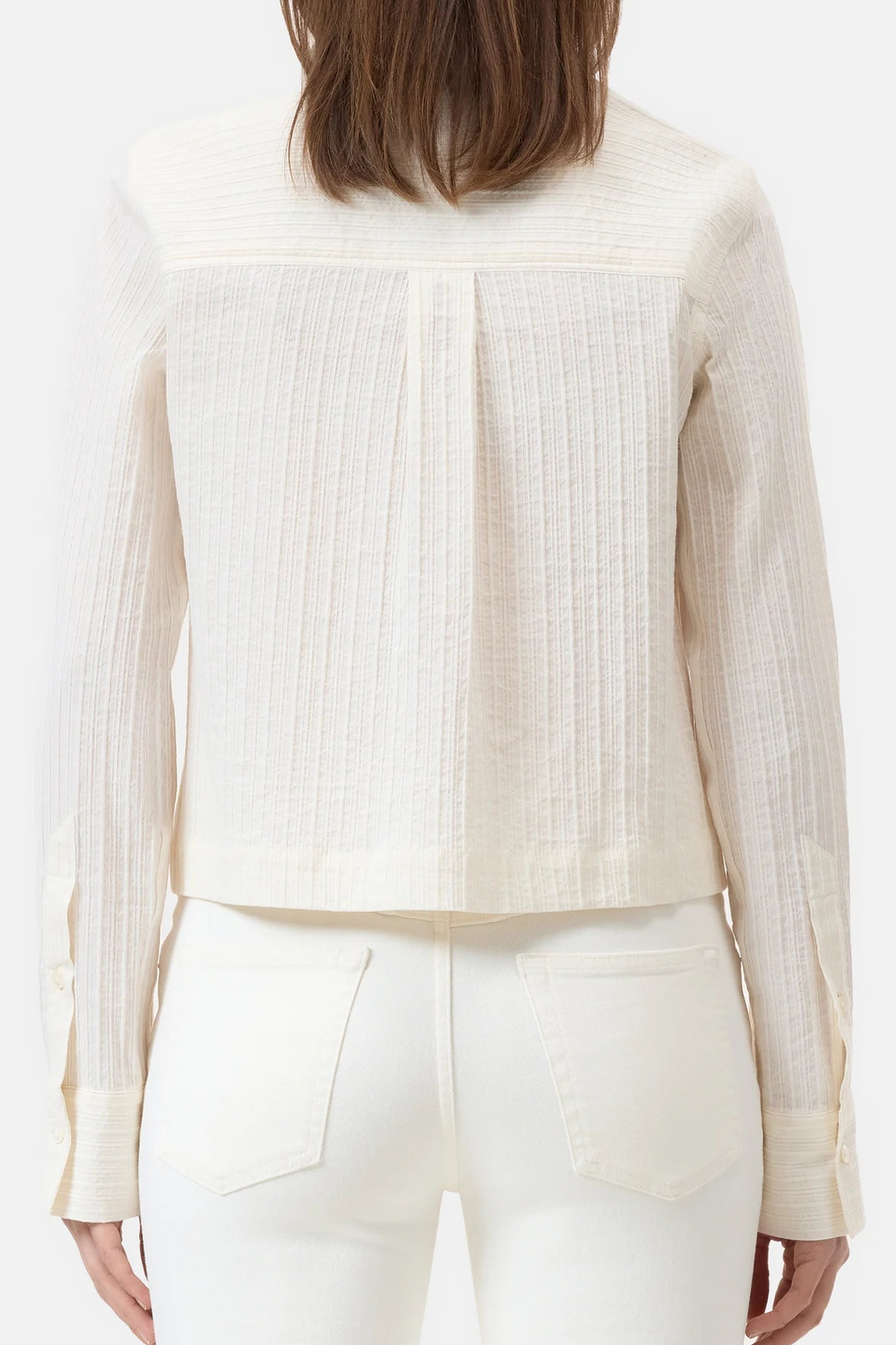 Cropped shirt made of cotton