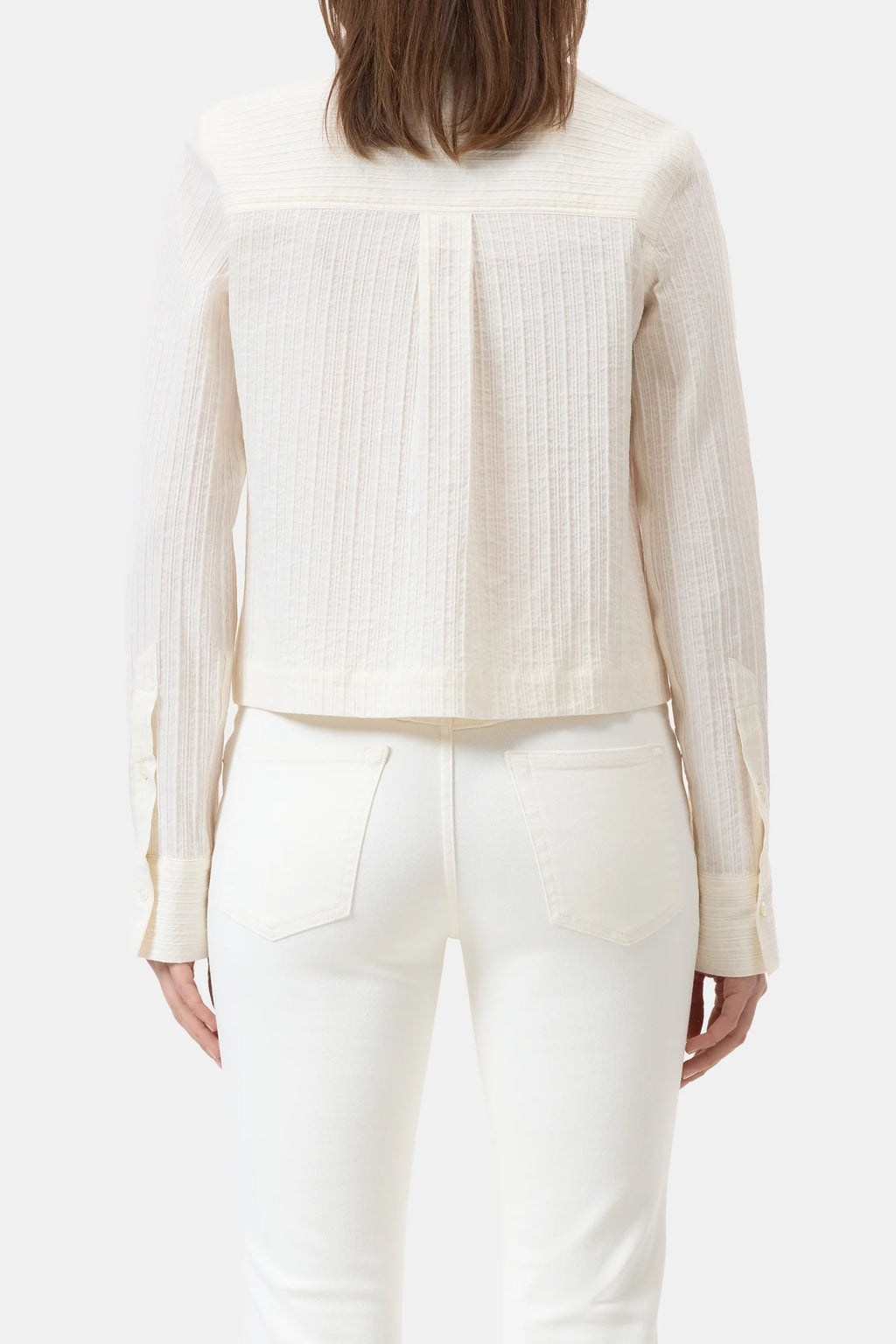 Cropped shirt made of cotton