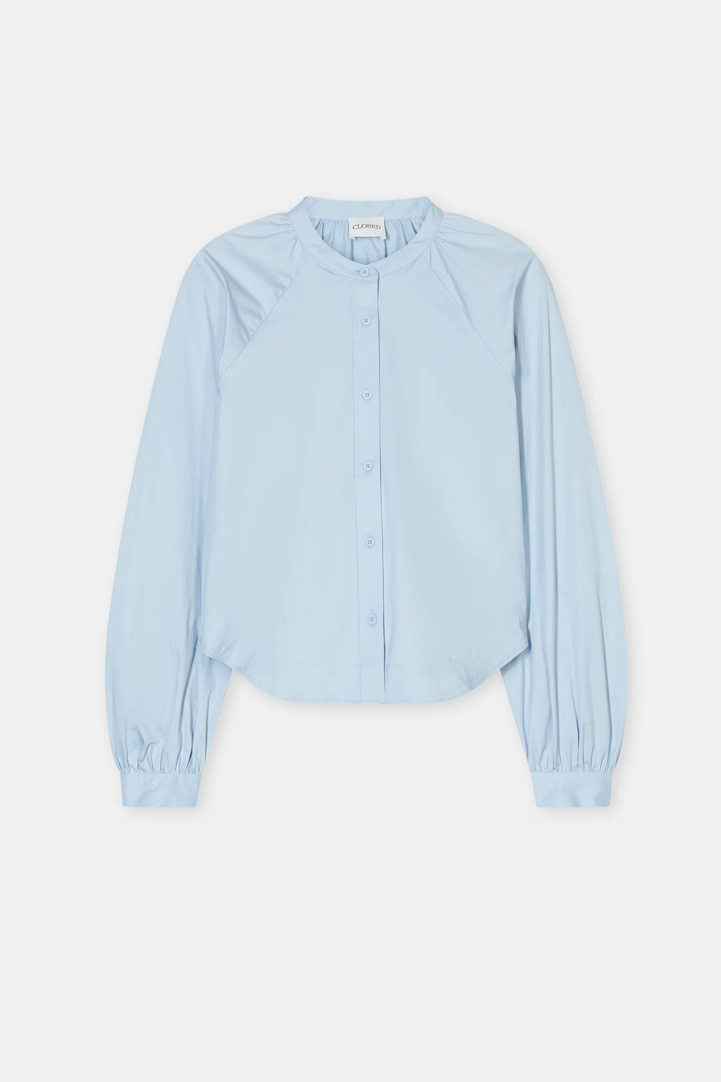 Powder blue blouse made of organic cotton
