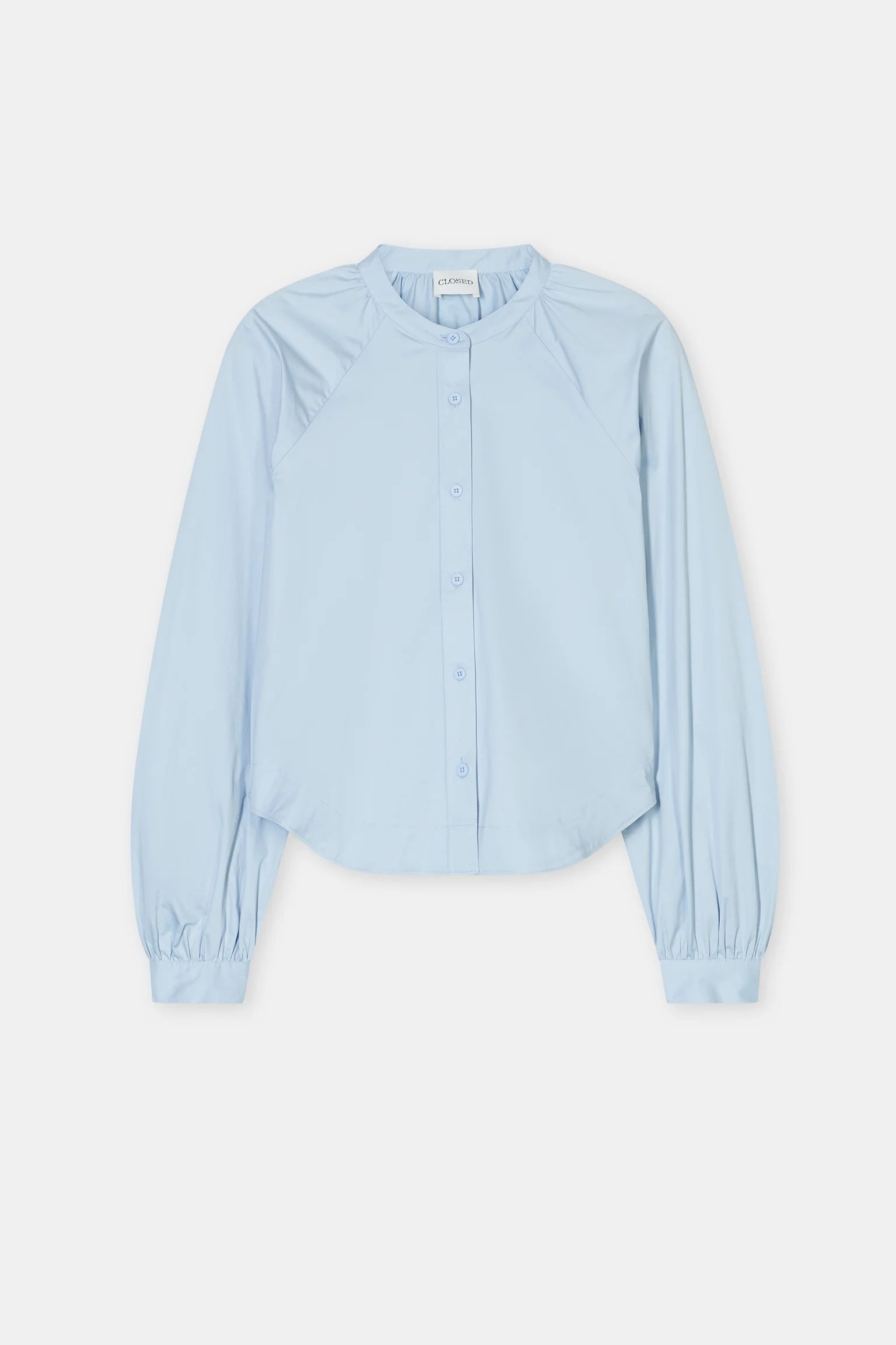 Powder blue blouse made of organic cotton