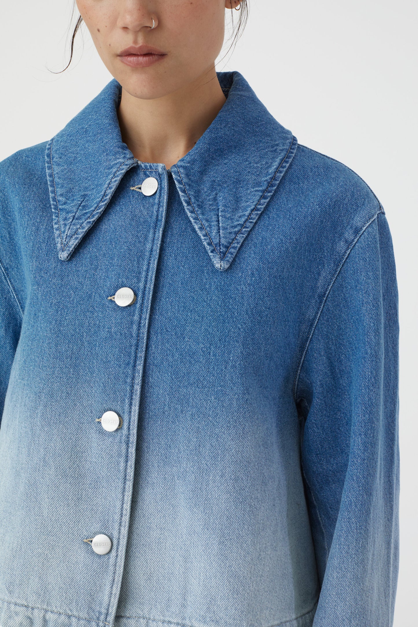 Mid Blue Cropped Jacket | Closed Official