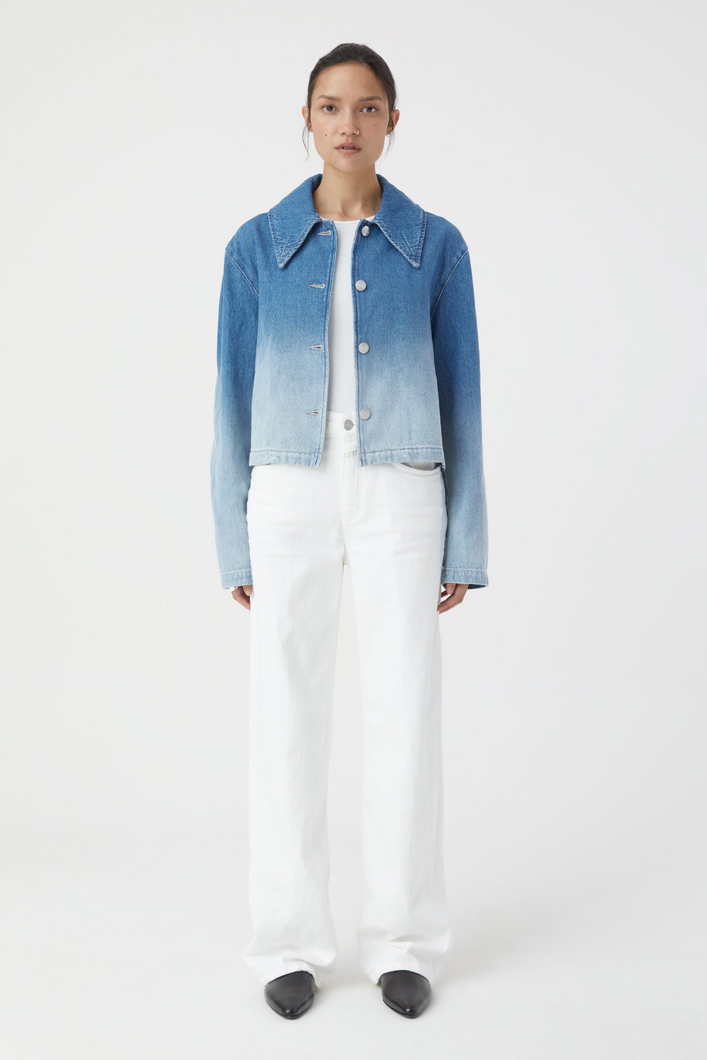 Mid Blue Cropped Jacket | Closed Official