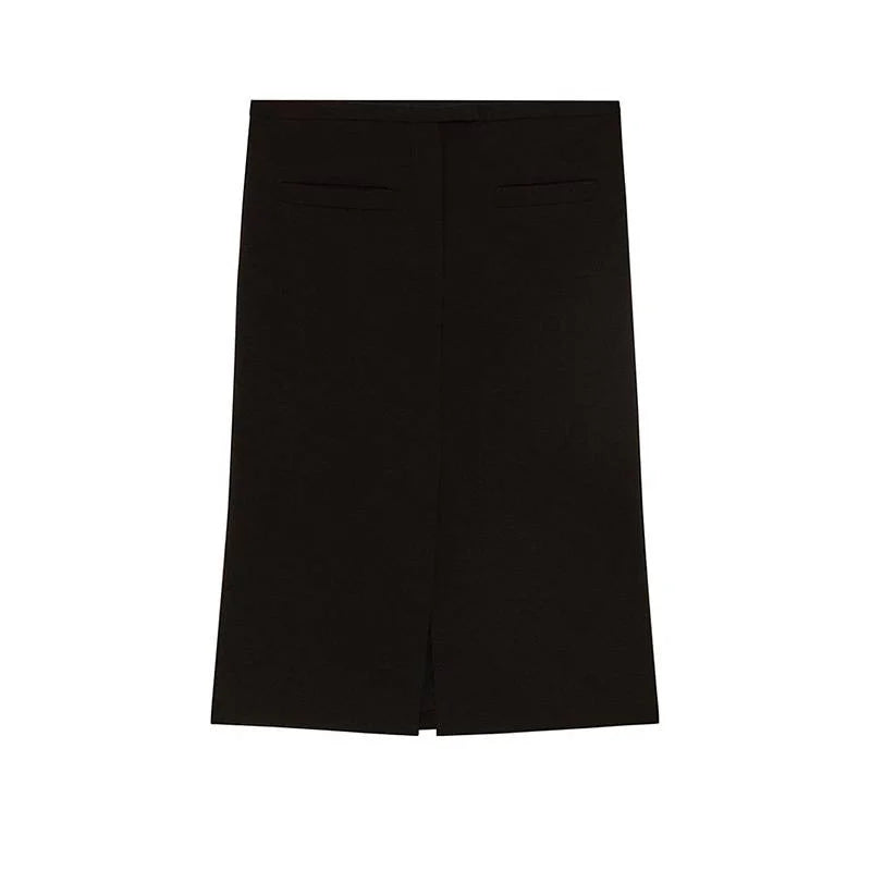 Essential viscose slit skirt