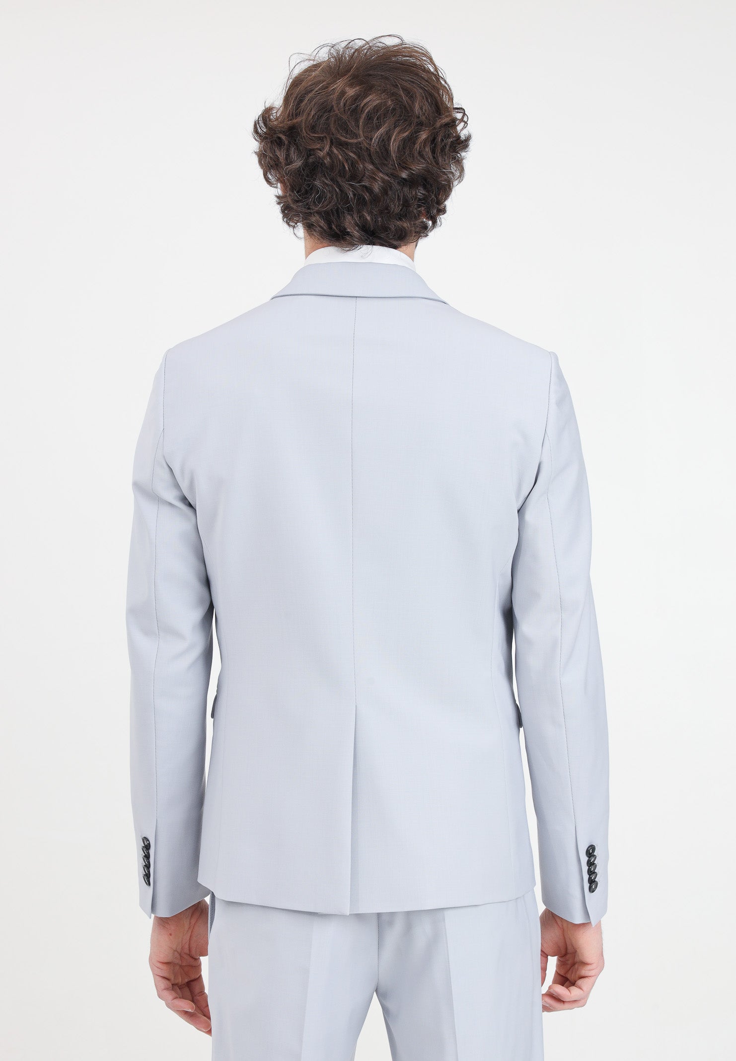 Lined cool wool blazer Pearl Grey