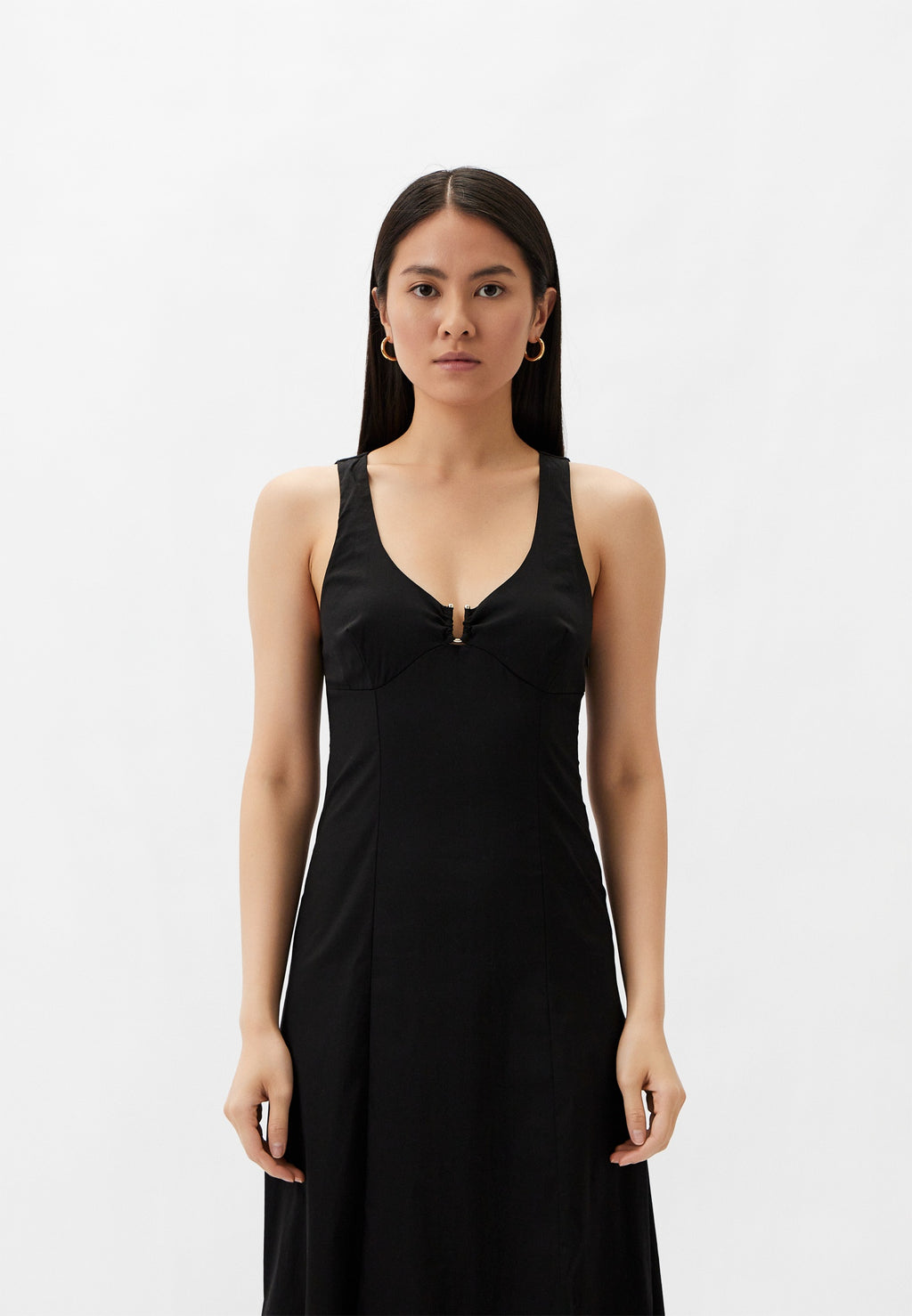 Black Midi Cotton dress