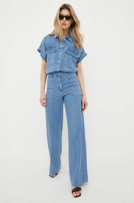 Bleached Tencel Wash Jumpsuit | Patrizia Pepe