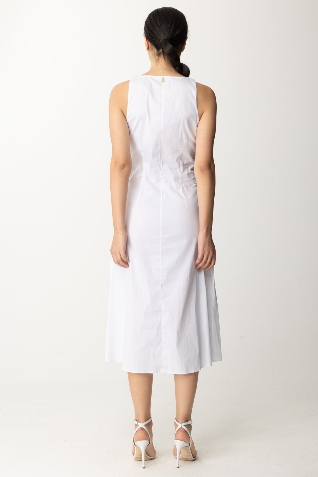 White Midi dress with piercing