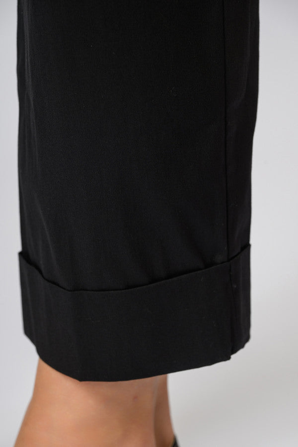 Long jumpsuit in stretch cotton-blend poplin