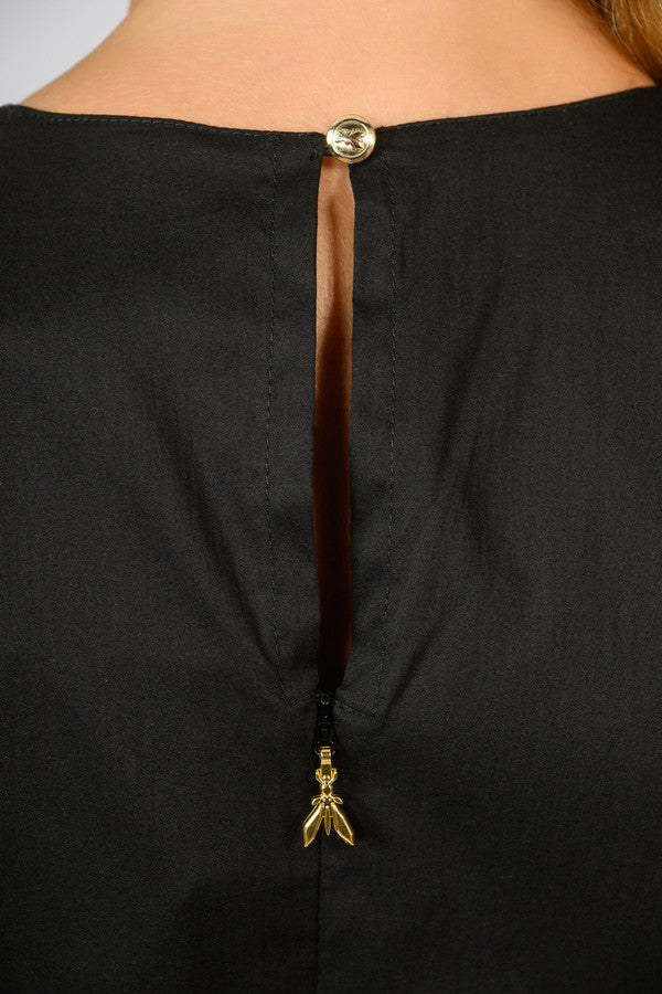 Long jumpsuit in stretch cotton-blend poplin