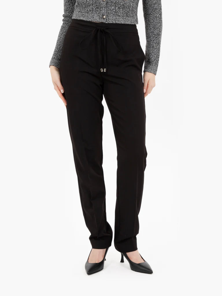 BLACK Essential viscose medium waisted pants