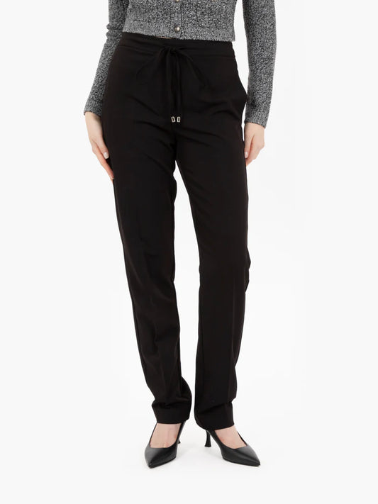 BLACK Essential viscose low-waisted pants Patrizia Pepe