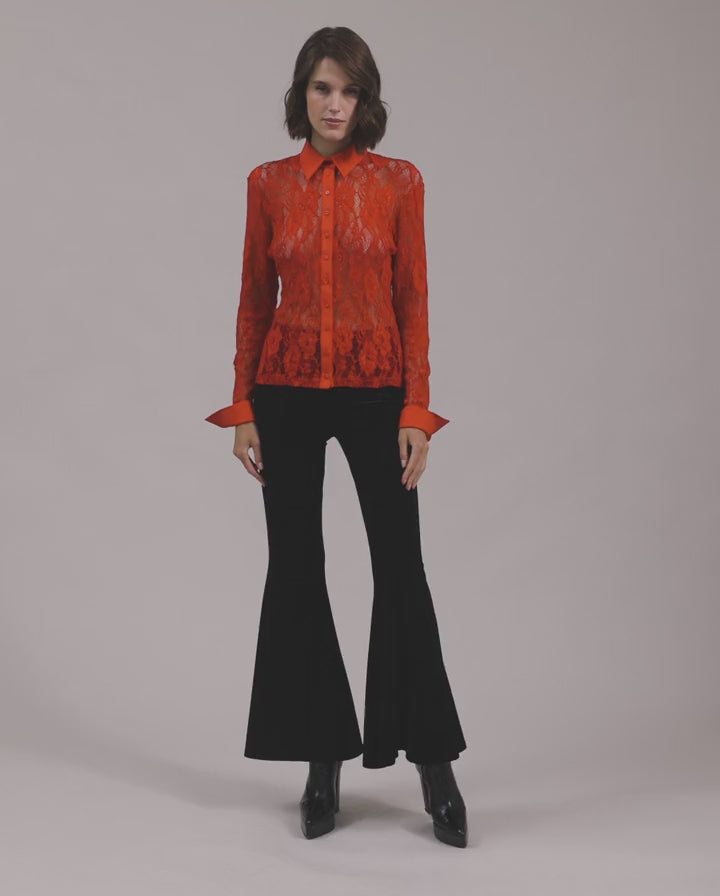 Laureat Long Sleeve Lace Shirt