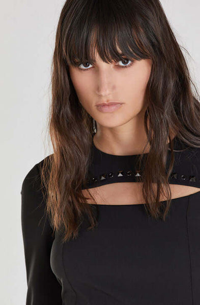 Studded Nero Dress by Patrizia Pepe