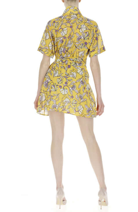 Mango & Lilac Indonesia Dress by Patrizia Pepe Oversized shirt dress in an exclusive Indonesian flower pattern with a matching slip backview