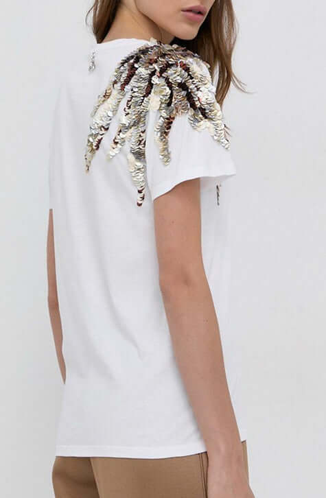 T-shirt with Hand-Crafted Embroidery | Patrizia Pepe