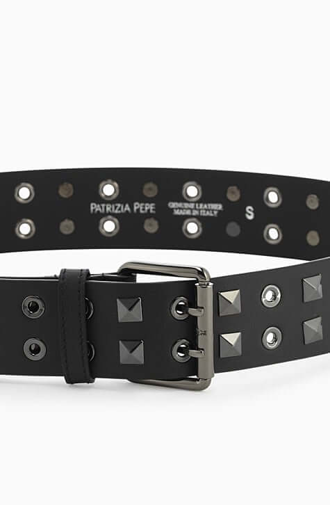 Dark studded belt | Patrizia Pepe