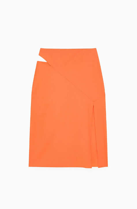 Intense coral cut-out Skirt | Patrizia Pepe