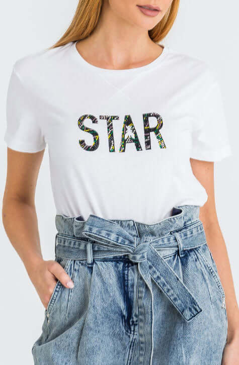 Star T-shirt by  Patrizia Pepe 8M0955_A6E5_W103
