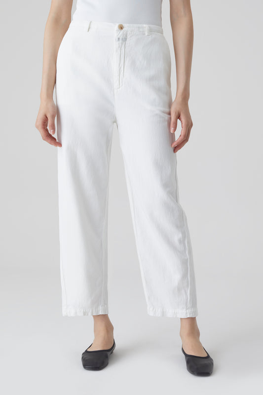 White Mawbray Linen Pants