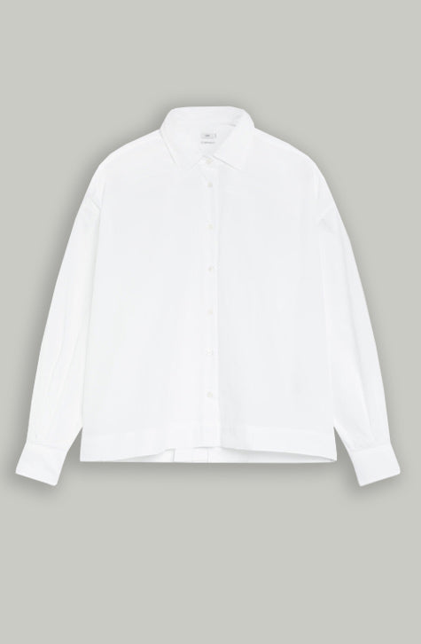 White Gathered Shirt