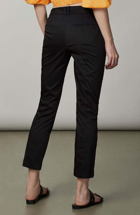 Black Cotton poplin chino pants