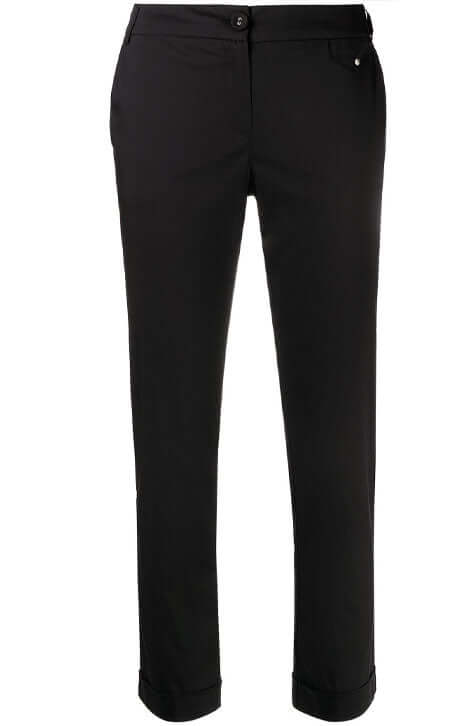 Black Cotton poplin chino pants