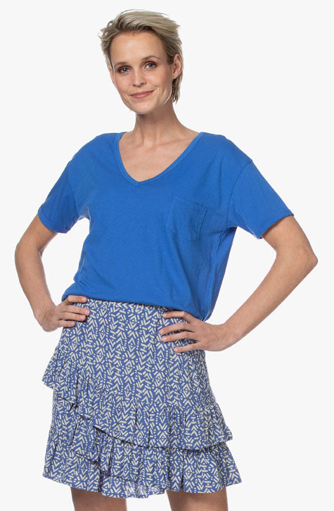 T-Shirt V-neck Bluebird