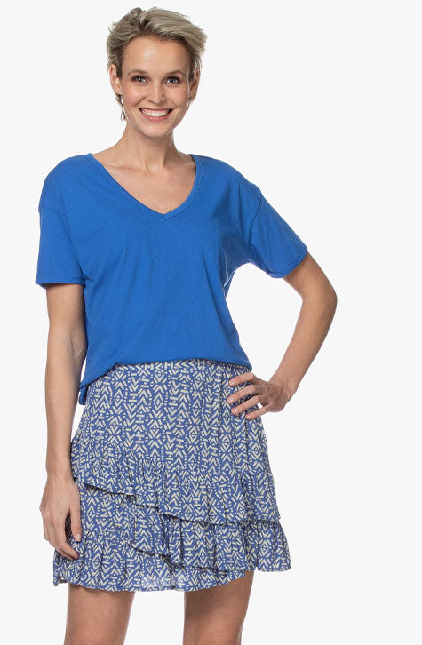 T-Shirt V-neck Bluebird